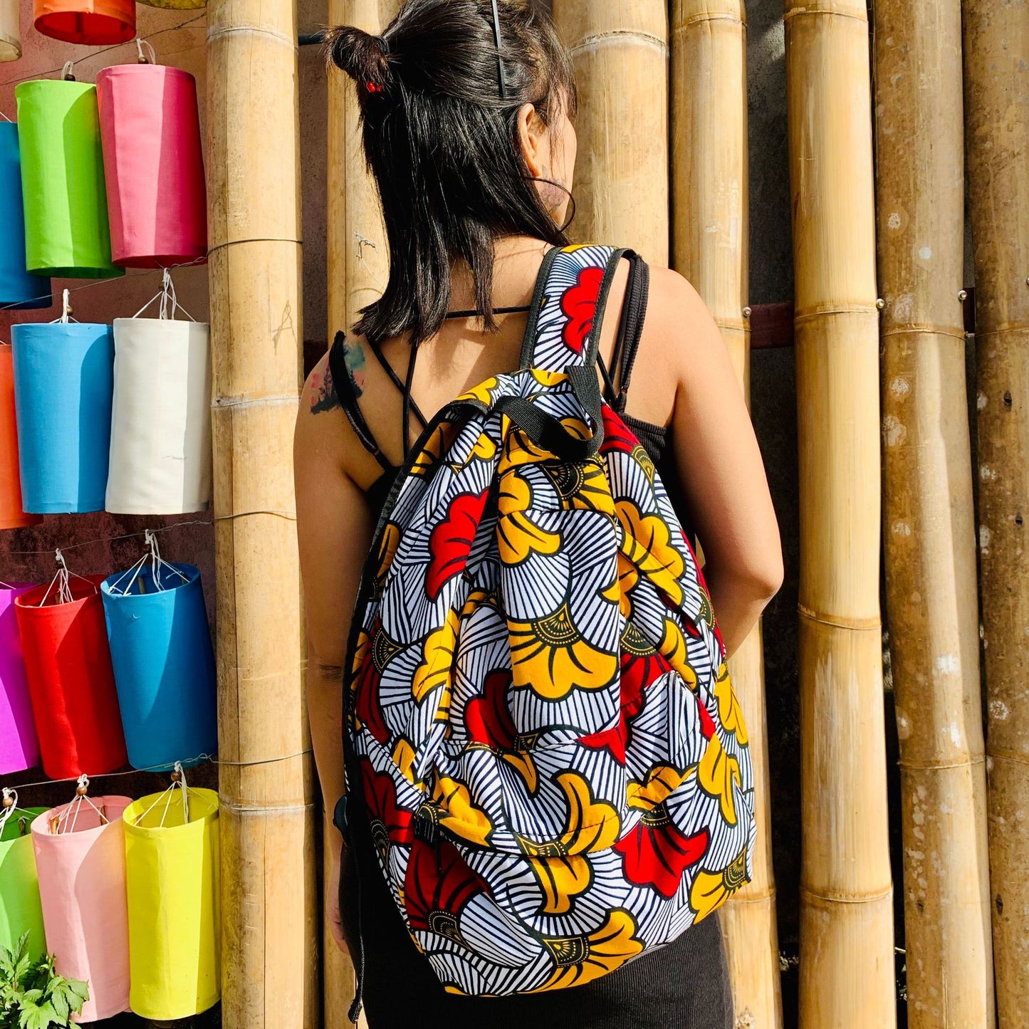 African Wax Cloth Bag Fashion African Backpack African Jewelry