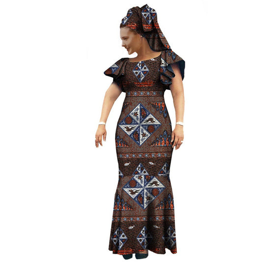 African Dress Batik Printed Dress