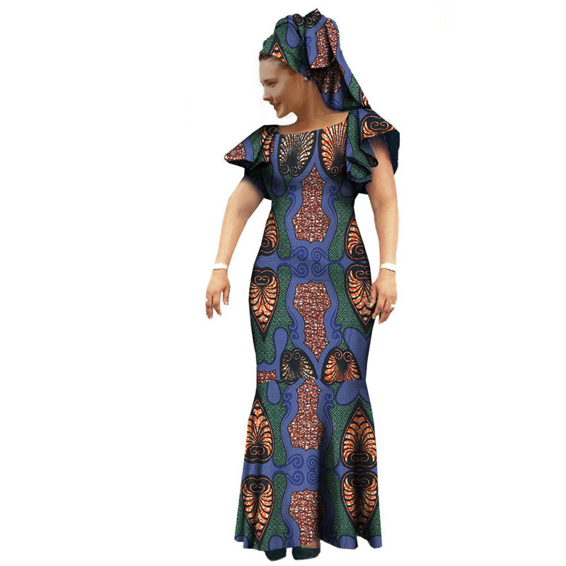African Dress Batik Printed Dress