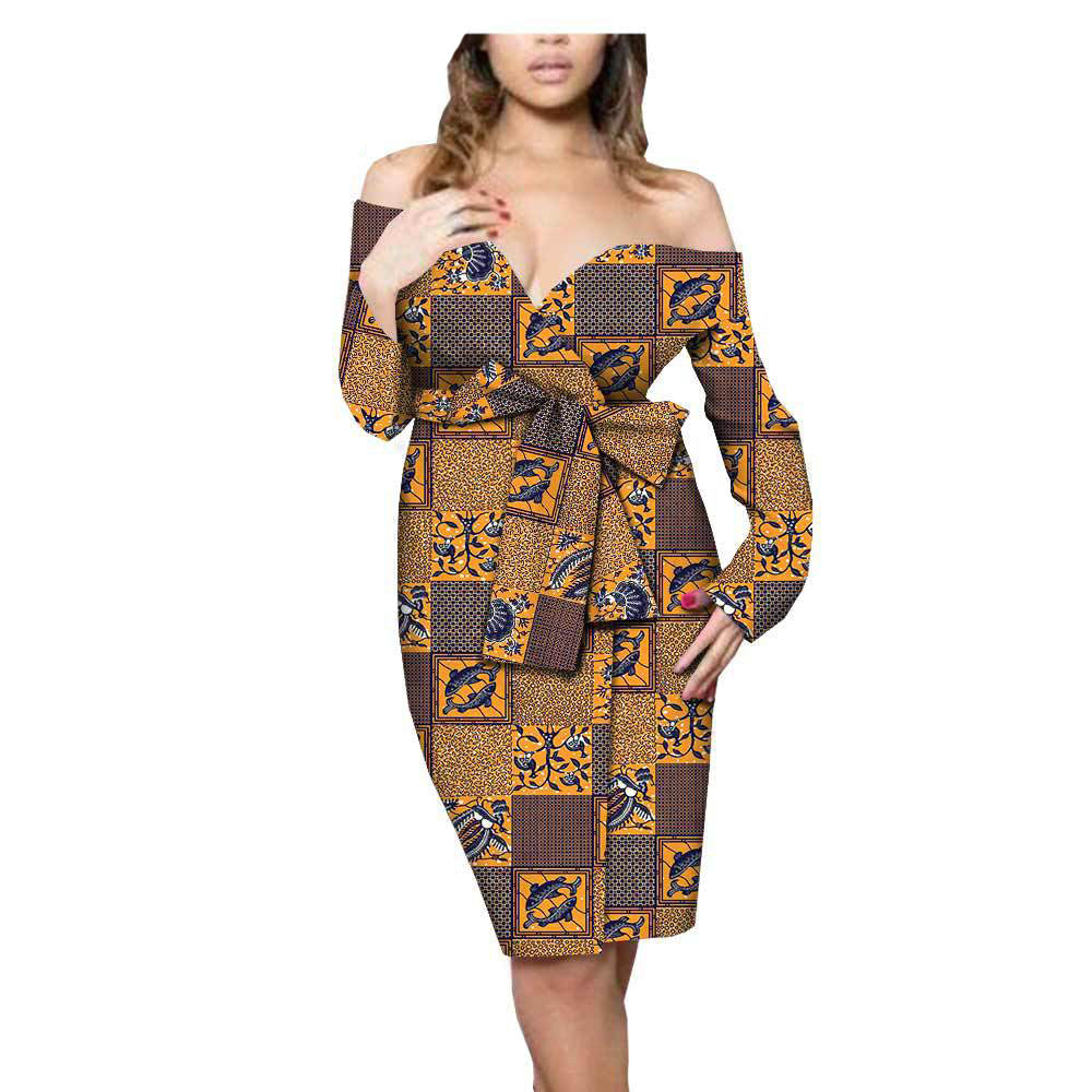 African Ethnic Print Cotton Dress