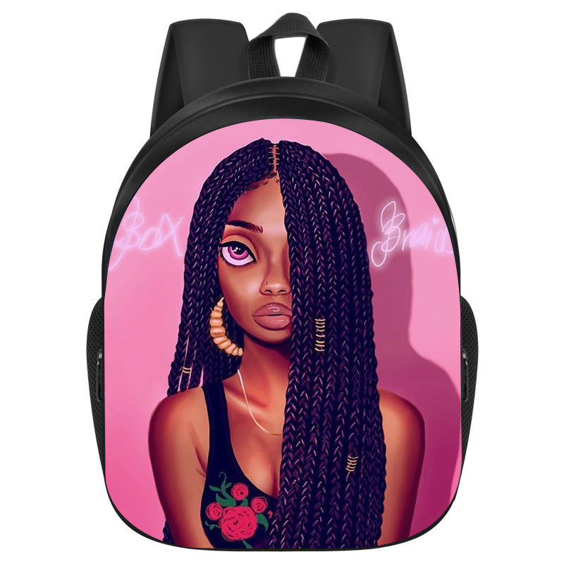 African Girl School Bag Primary And Secondary School Students Backpack African Girl