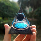 60mm Handmade Orgonite Pyramid Mandala Obsidian Crystal Sphere With Energy Copper Circle Accumulator Orgone