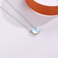 925 Silver Women Necklace Jewelry Gift Moon Aurora Pendant Halo Crystal Gemstone Light Necklaces